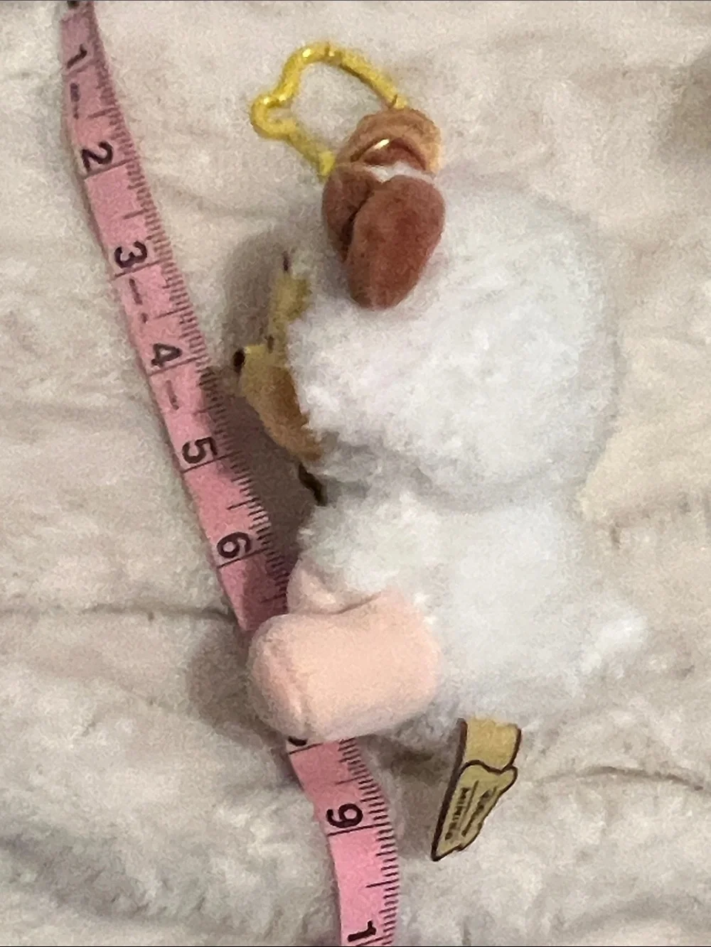 MINISO Disney Winnie the Pooh Naughty Party Sheep Plush Face Keychain